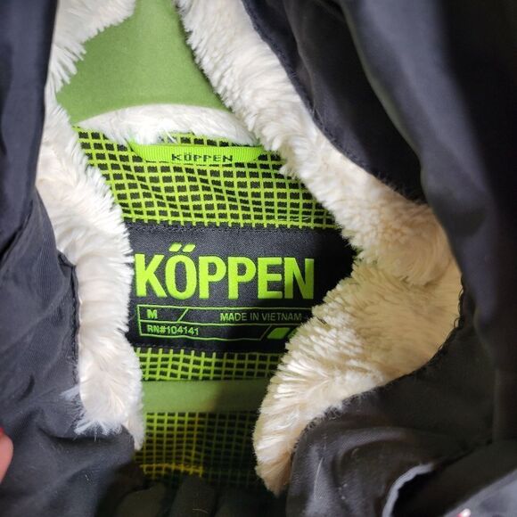 KOPPEN BLACK SKI SNOWBOARD WINTER SNOW WATER REPEL OUTDOOR COAT JACKET M MEDIUM - Picture 11 of 13